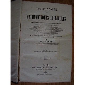 DICTIONNAIRE DES MATHEMATIQUES APPLIQUEES Tom 1-2