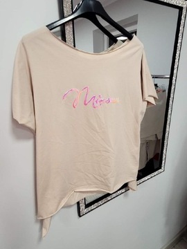 T-shirt bluzka Minouu laserowo cięta różowa