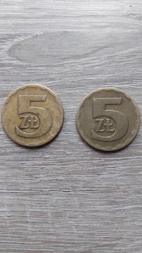 Dwie monety 5 złotych 1976 prl bzm