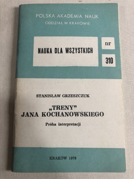 Grzeszczuk ,,Treny Kochanowskiego” interpretacja