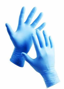 Rękawiczki nitrylowe jednorazowe Niebieskie L x20