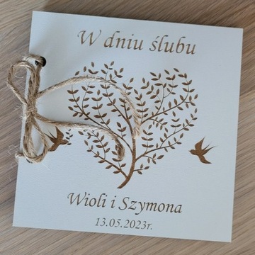 Personalizowana kartka na ślub upominek wesele