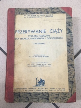 PRZERYWANIE CIĄŻY 1934 MOSENKIS STUDJUM NAUKOWE