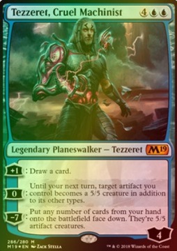 Tezzeret, Cruel Machinist FOIL Planeswalker M19