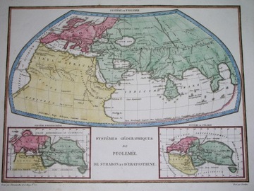 1812 MAPA EUROPA ŚWIAT ANTYK PTOLEMEUSZ oryginał 