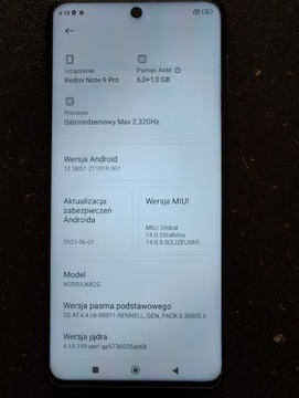 xiaomi redmi note 9pro  6gb/64gb