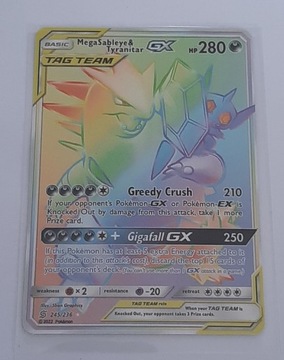 Karta Pokemon MegaSableye&Tyranitar GX 