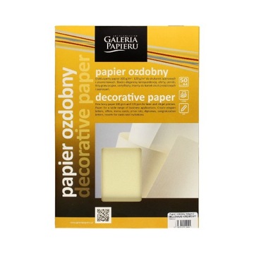 Papier ozdobny Millenium kremowy, A4 100g/m2