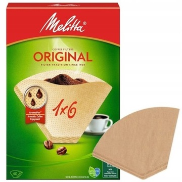 Filtry papierowe do MELITTA do kawy 1x6 40 szt