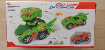 Georgie Porgy zielony samochód deformacja dinozaur