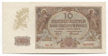 10 złotych 1940 dla GG 