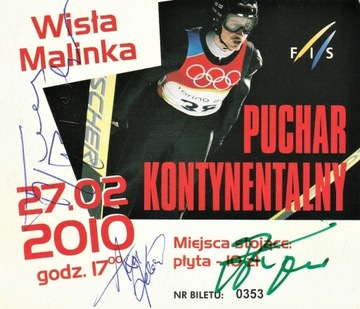 PIOTR FIJAS, A. TAJNER + 1 - oryginalne autografy