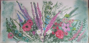 Obraz kwiaty akryle 