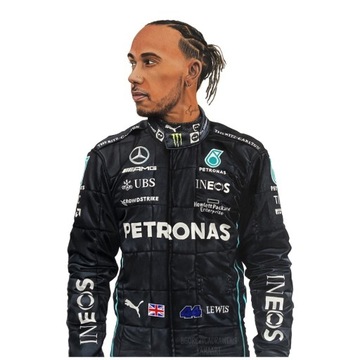 Lewis Hamilton F1 Rysunek portret na zamówienie A4