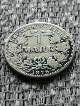 1 Marka 1876 A Niemcy*Srebro+oryginał