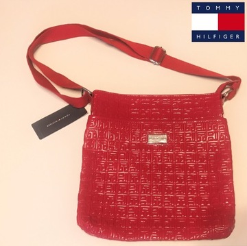 TOMMY HILFIGER TOREBKA CZERWONA LAKIEROWANA NOWA