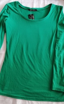 Bluzka zielona długi rękaw r. M/L MISS-KNH 