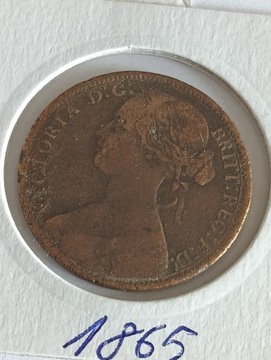 Wielka Brytania one  penny 1865