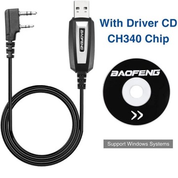Kabel USB do programowaniaz CD dla Baofeng UV-5R 