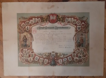 Dyplom Mistrza szewskiego i kamaszniczego  1927