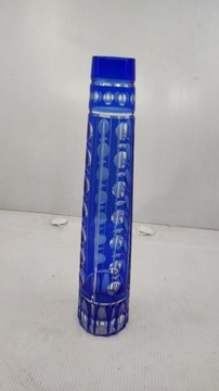 Niebieski, ręcznie szlifowany wazon