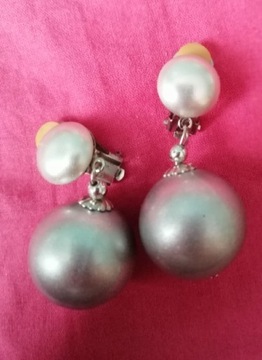 Klipsy duże perły 