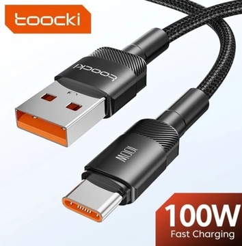 Kabel  Toocki 100W USB TYP-C 1m 