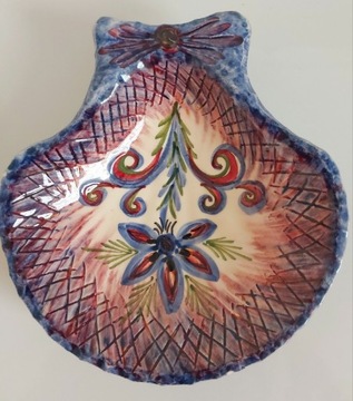 Ręcznie wykonany talerzyk -muszelka ceramika