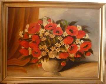 obraz z kwiatami 