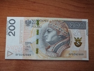 Banknot 200 zł seria BF
