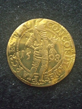Moneta Holandia ,  Geldria, dukat 1598r 