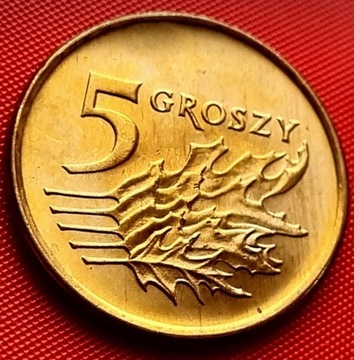 5 groszy 1990 rok, bez obiegu, mennicza