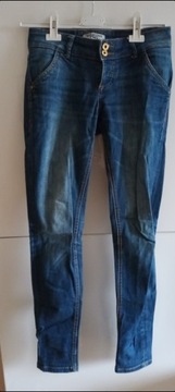 Spodnie damskie XS jeansy rurki biodrówki