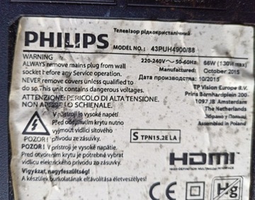 Telewizor Philips 43PUH4900/88 zbity