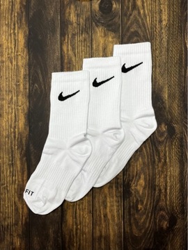 Skarpety Nike DriFit długie białe damskie