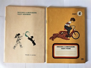 Ćwiczenia elementarzowe wydanie 1 z 1974 i 1975 r.