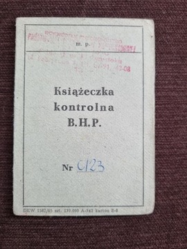 Kolejowa książeczka kontrolna bhp