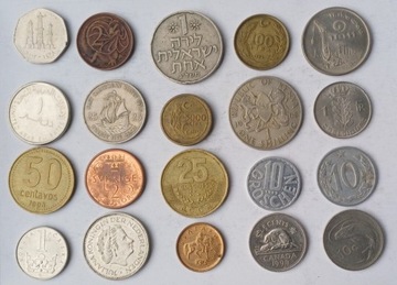 Monety ze świata - 20 sztuk każda inna (5)