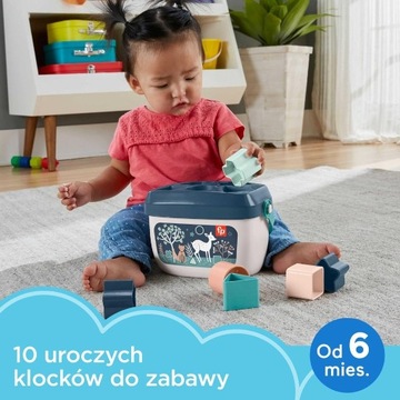 Fisher-Price Pierwsze klocki malucha Nocny las. NOWE 6m+