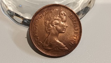 2 New Pence 1980r. Elizabeth II Brąz.Stan