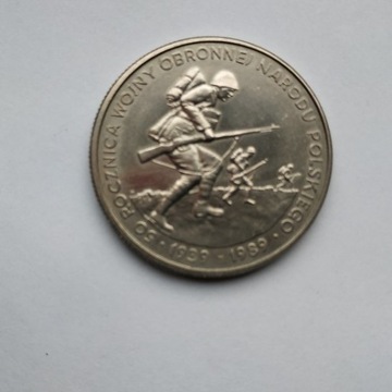 Moneta 500 zł, 50 rocznica Wojny Obronnej z 1989r.