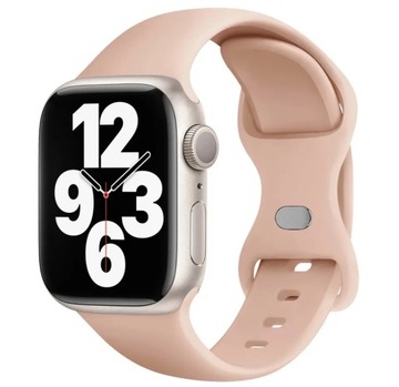 Pasek silikonowy Apple Watch 42/44/45 cielisty S