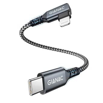 GIANAC Kabel USB C do Lightning 90-stopniowy kabel do ładowania iPhone'a PD