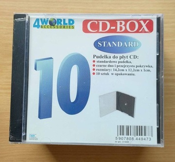 Zestaw nowych pudełek cd / dvd CD-BOX standard 10 sztuk