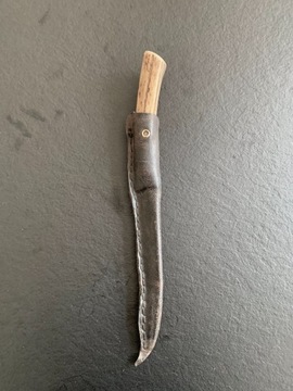 Nóż słowiański - oprawiony w poroże.