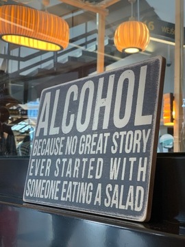 Drewniany poster "Alcohol"