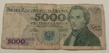 Banknot Polska 1982