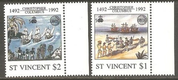 Znaczki Mi. St.Vincent 1992