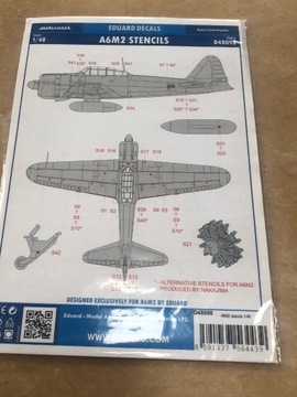 Mitsubishi A6M2 Stencils, 1/48, Eduard