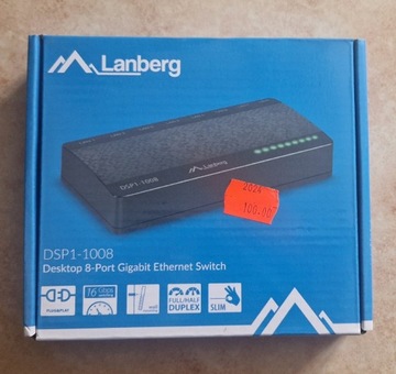 NOWY switch Lanberg DSP-1 1008 8-port Gigabit